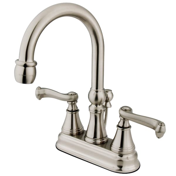 4" Centerset Bathroom Faucet, Brushed Nickel